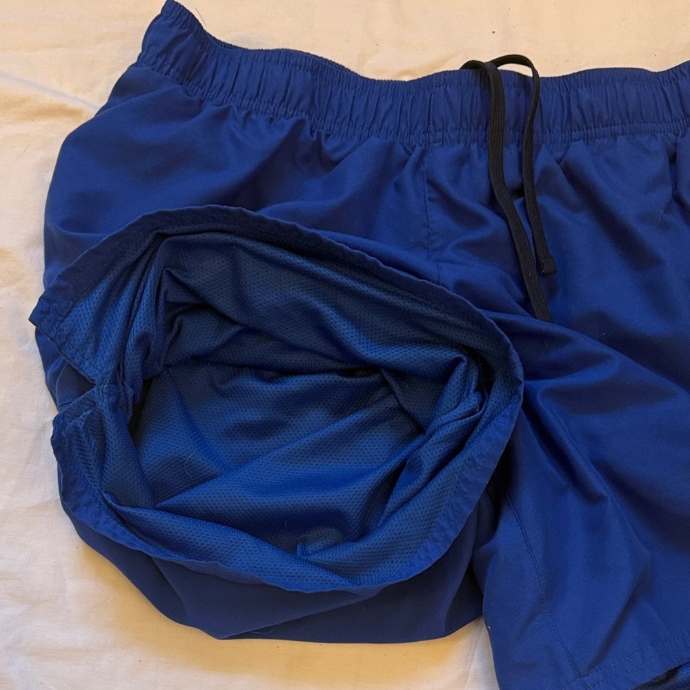 Nike Royal Blue Shorts with Red and Yellow Accents cut tag - Picture 8 of 9